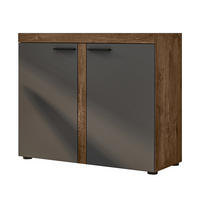 SIDEBOARD Spacoro 2D Lefkas, Graphit 97,2/82/40,3 cm – Schmale Kommode Modern - Braun/Grau, Holzwerkstoff/Kunststoff (97/82/40cm) - AX Living