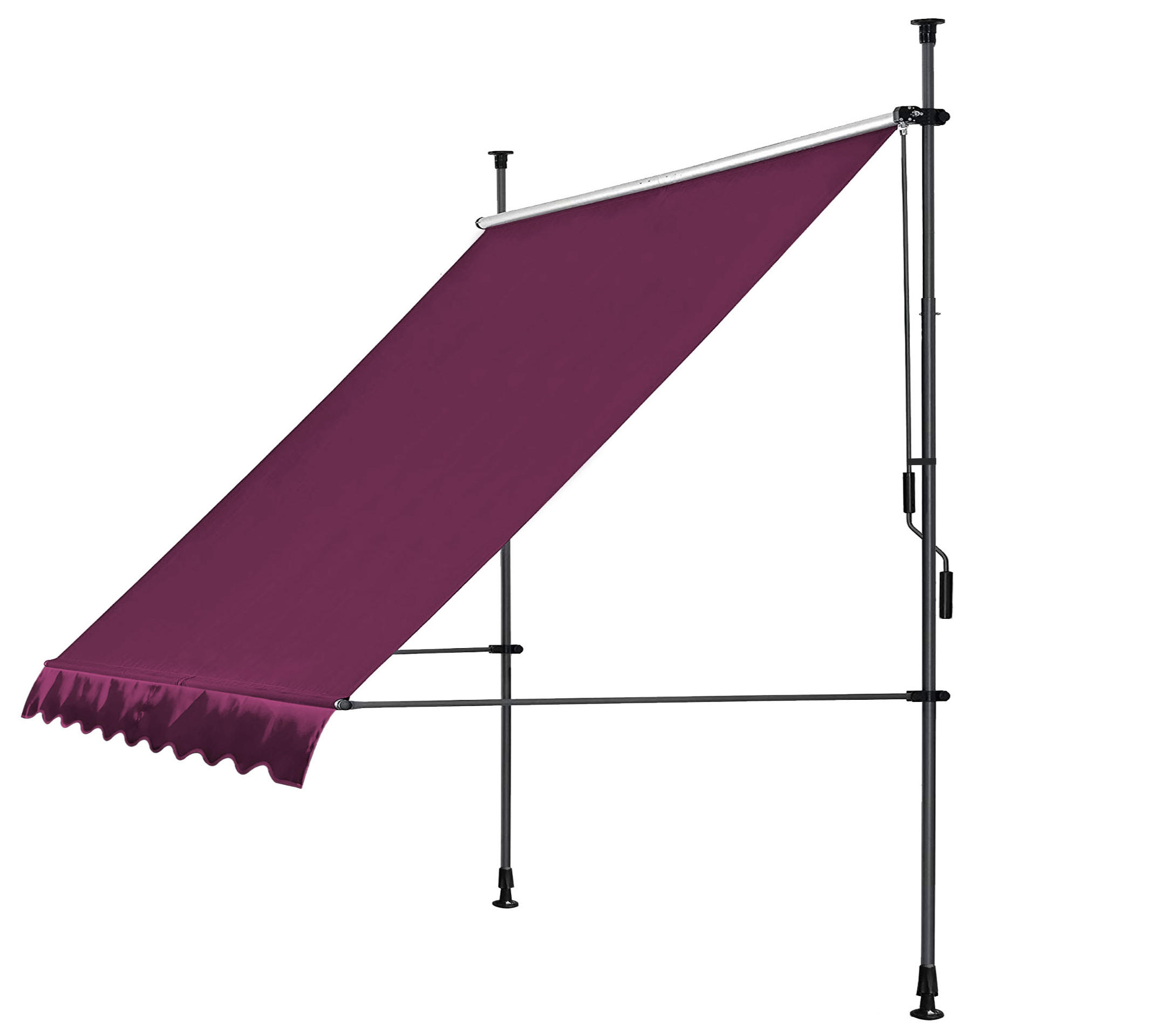 KLEMMMARKISE 300 x130cm Bordeaux - Bordeaux, Metall (300/290/130cm) - QUICK STAR