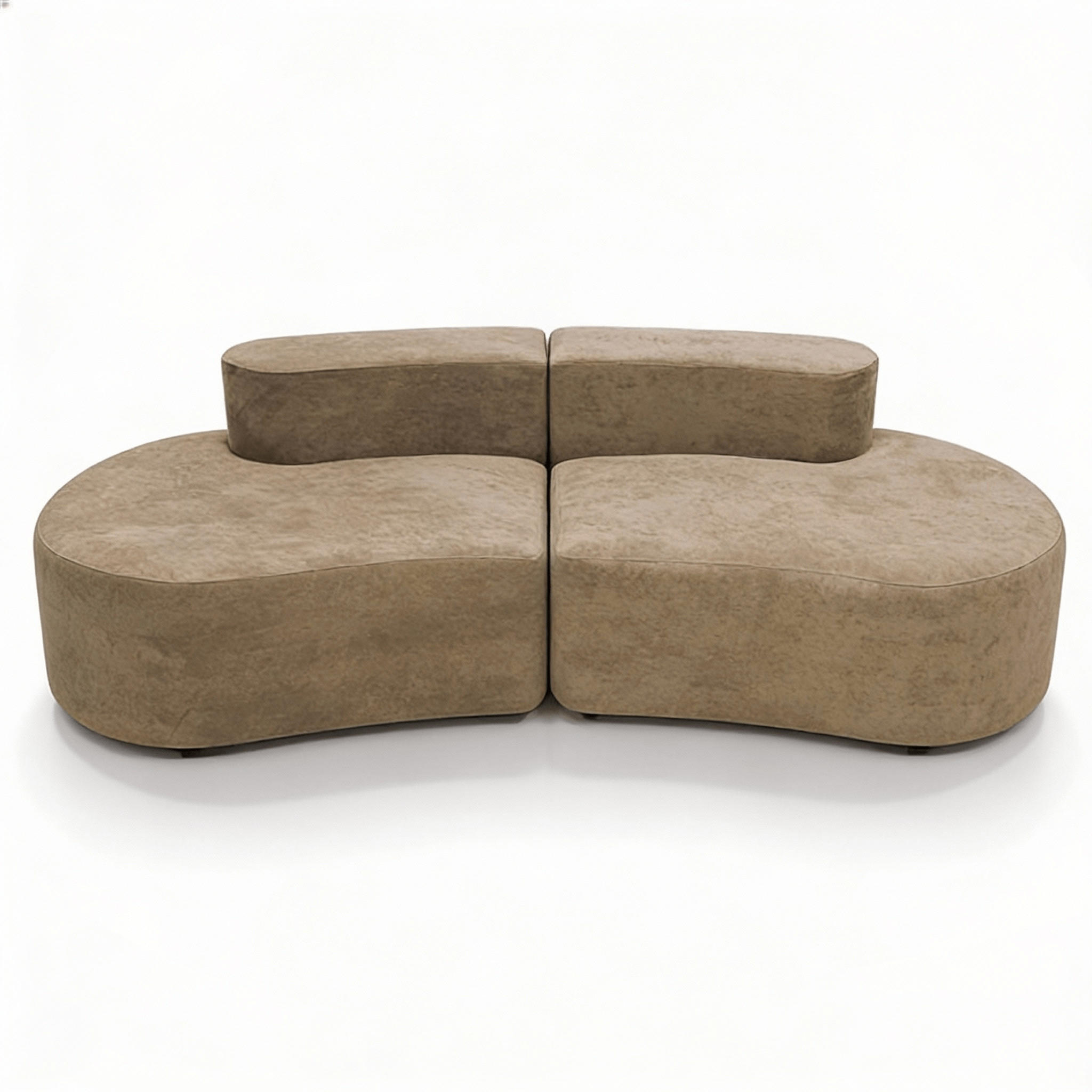 SOFA Lounge Sand 2-Sitzer - Beige, Textil (240/75/102cm) - COCO Living