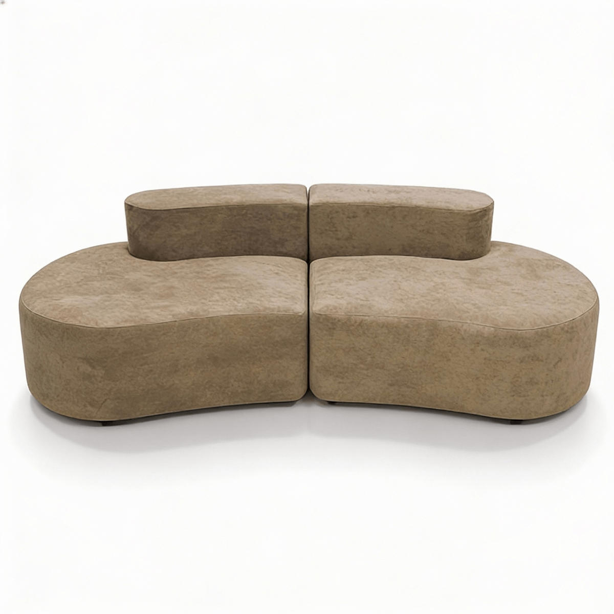 SOFA Lounge Sand 2-Sitzer - Beige, Textil (240/75/102cm) - COCO Living
