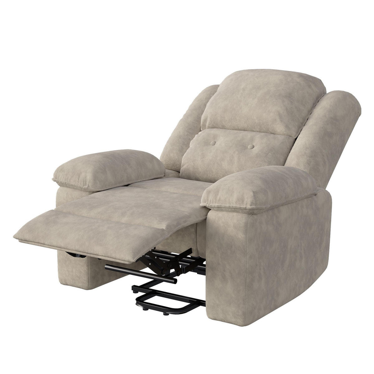 FERNSEHSESSEL Massagesessel Elektrisch mit Liege- & Wärmefunktion, Braun - Braun, Metall (102/106/93cm)