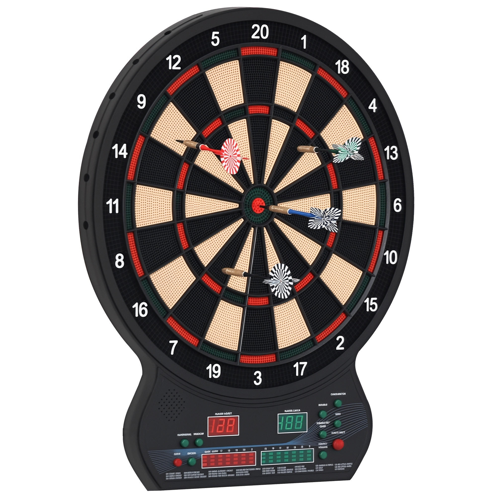 DARTSCHEIBE DE-18832 27 Spiele, 202 Variationen Schwarz - Schwarz, Kunststoff (3/51/42cm) - ComfortXL