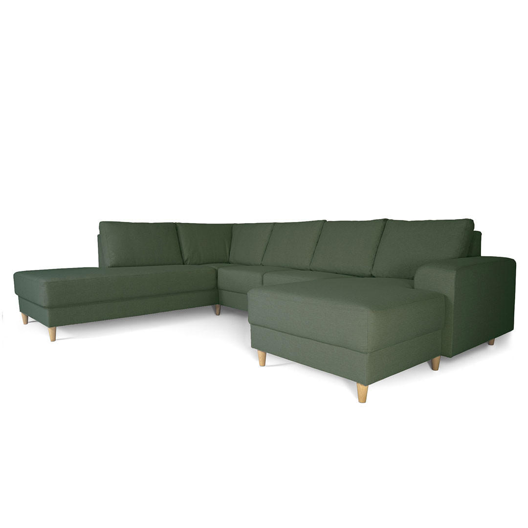 WOHNLANDSCHAFT grün - Grün, Textil (288/82/225cm) - ebuy24