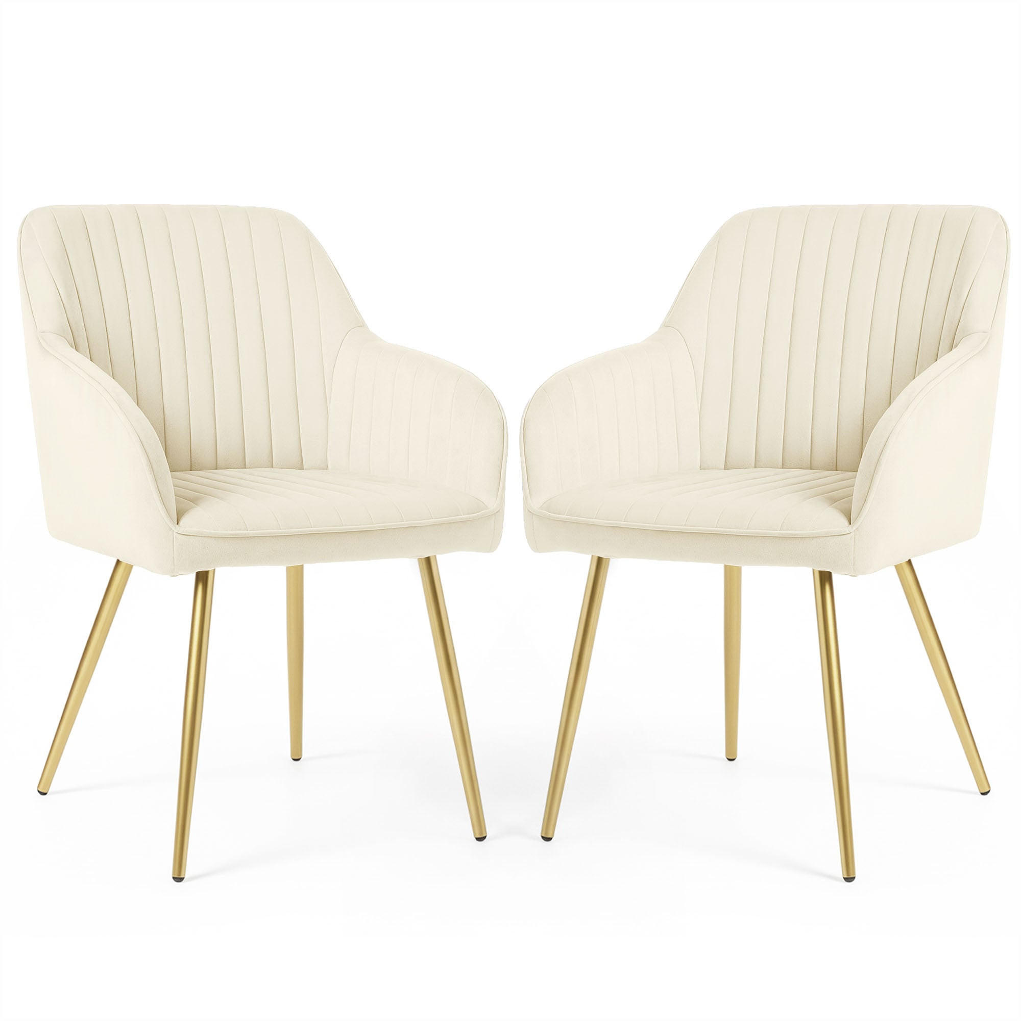 RAUMHIRSCH FURNITURE ČALOUNĚNÁ ŽIDLE, sada 2 ks, kovové nohy zelené, zlaté 54,5/82/58