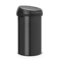 ABFALLEIMER Touch Bin, Stahl, Matt Black, 60 L - Schwarz, Metall (41.5/73/41cm) - Brabantia