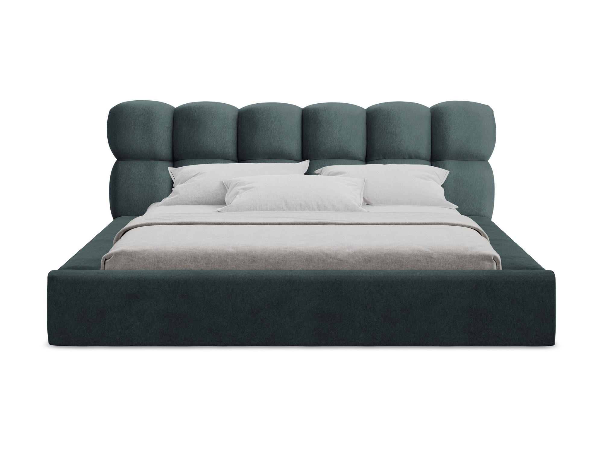 POLSTERBETT mit Bettkasten und Lattenrost 180x240 Blau - Blau/Petrol, Kunststoff/Textil (140/200cm) - Makamii