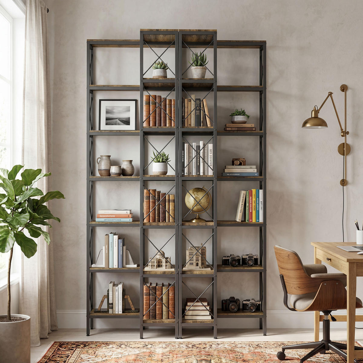 BÜCHERREGAL 60/60/200 cm Braun - Braun, Karton (60/200/60cm)