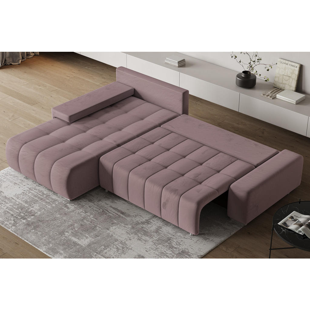 Thumbnail - Masseno Ecksofa, Lila, Holz, 2-Sitzer, L-Form,L-Form, 265x185 cm, Wohnzimmer, Sofas & Couches, Wohnlandschaften, Ecksofa...