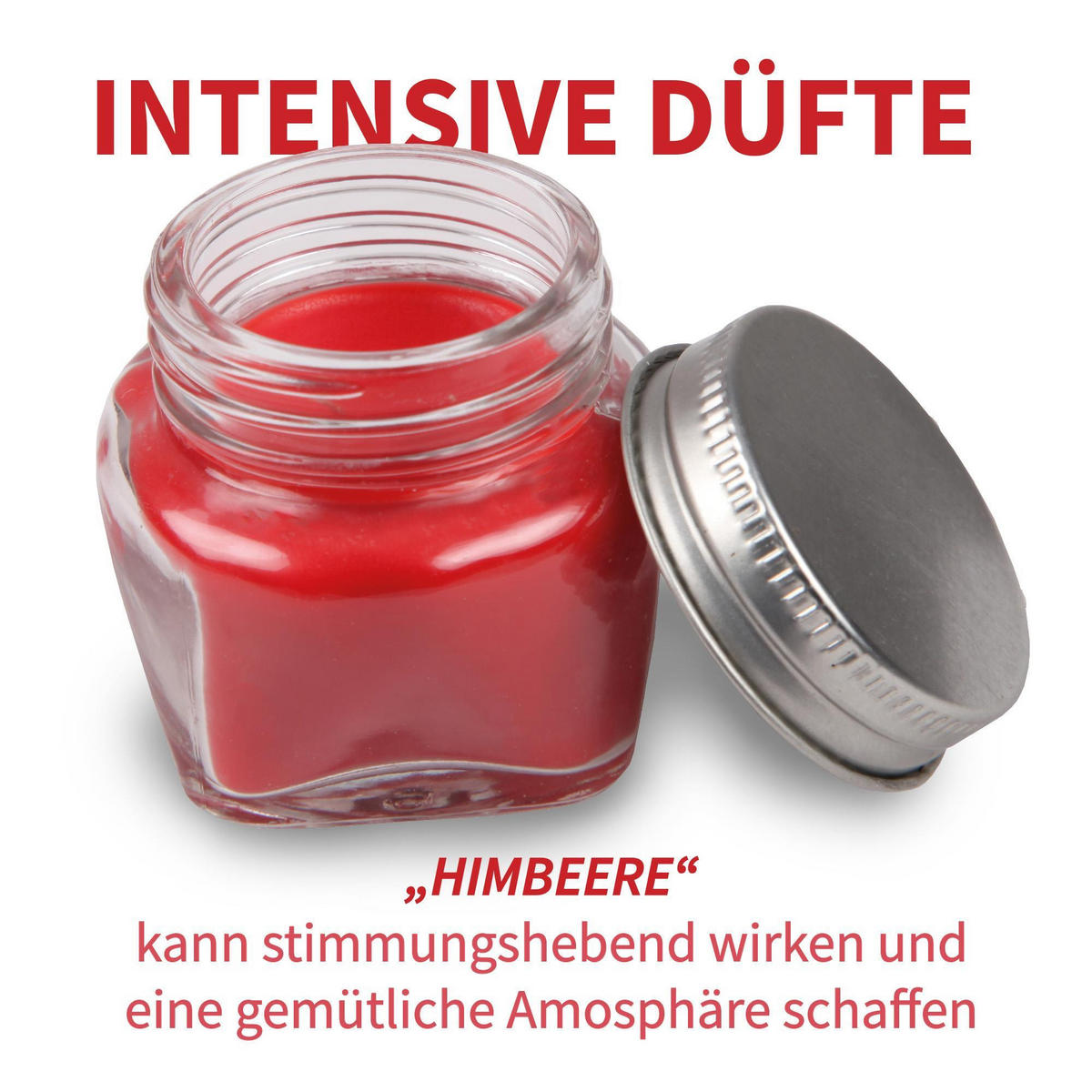 DUFTKERZE im Glas "Donut Himbeere" mit Deckel, 2er Pack mit je ca. 7 Std. Brenndauer, Ø6cm, Raumduft als Geschenk und Dekoration - Rosa, Glas (6/5cm) - HS Candle