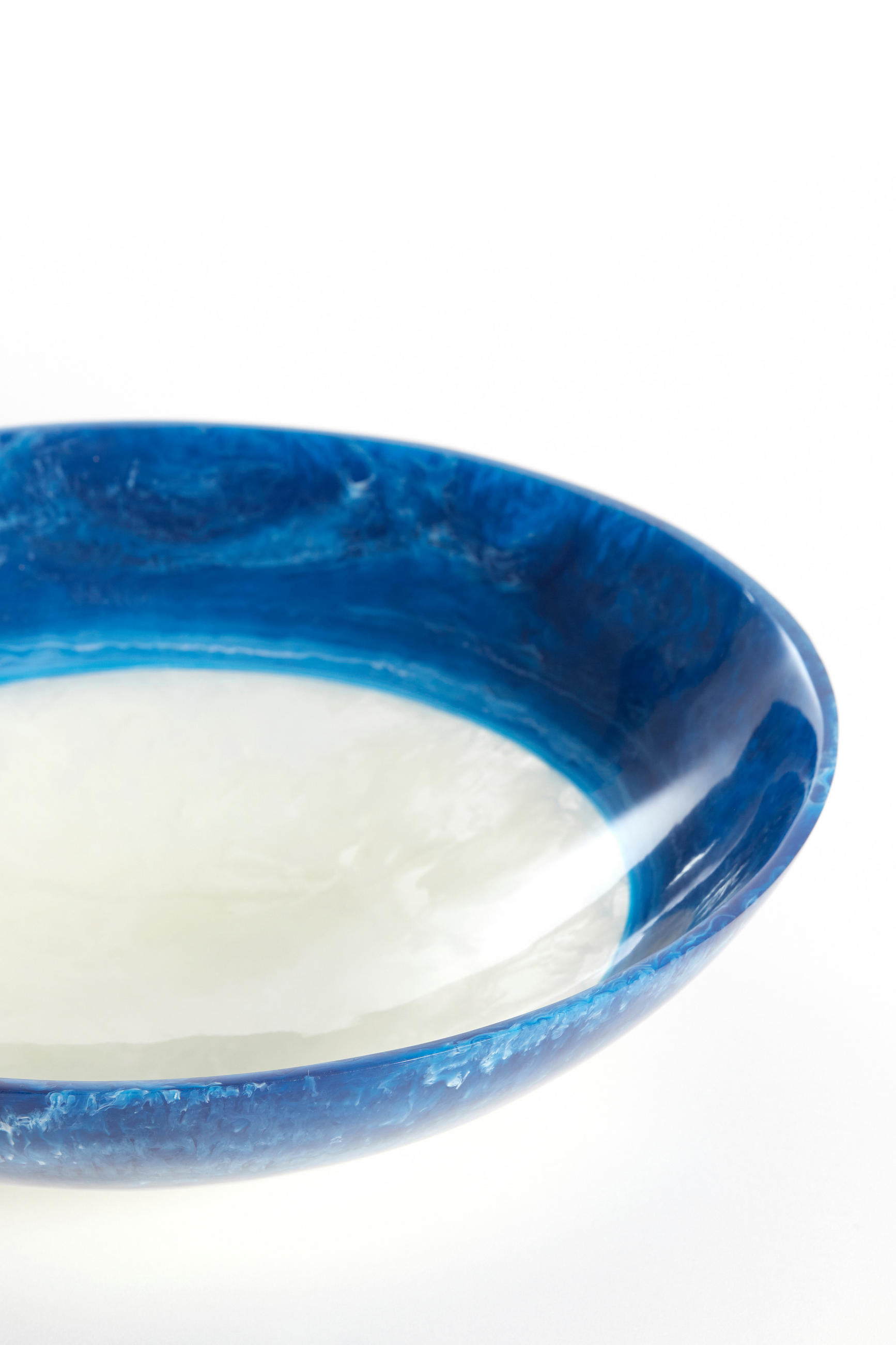 SCHALE Binanga Blau Ø34/7,5 cm - Blau, Kunststoff (34/7.5cm) - Light & Living