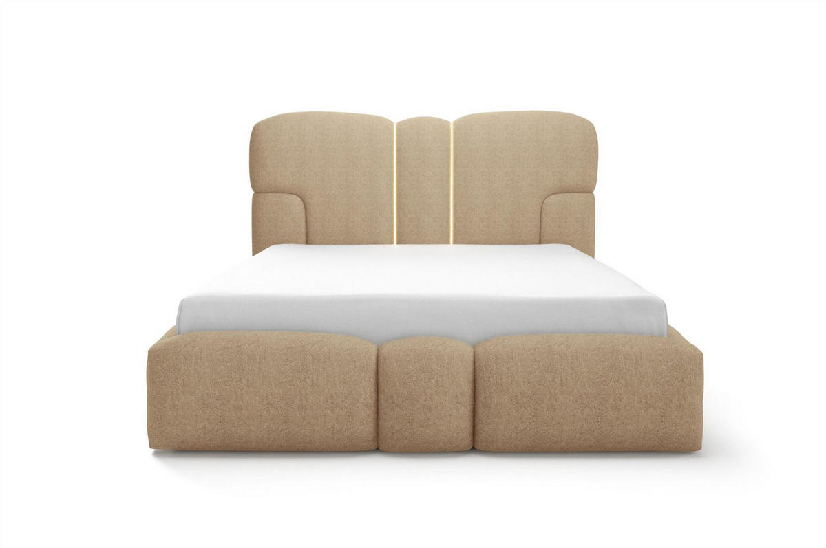 POLSTERBETT Jordan - Grün, Holzwerkstoff/Textil (160/200cm) - Fun Möbel