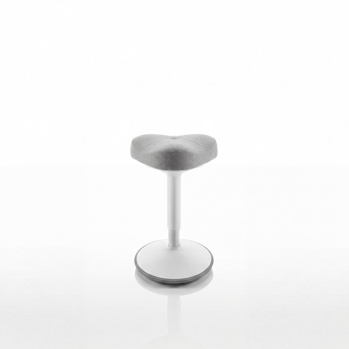 BALANCEHOCKER - Weiß/Grau, Metall (36/58/36cm)