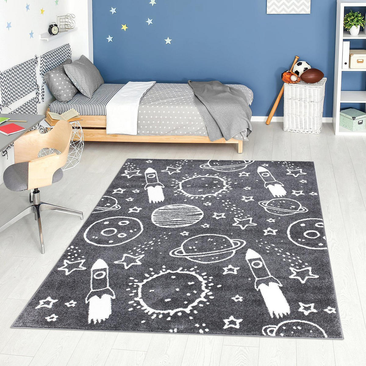 KINDERTEPPICH Anime 912 Grau 80x150 cm - Grau, Textil (80/150cm) - carpet city