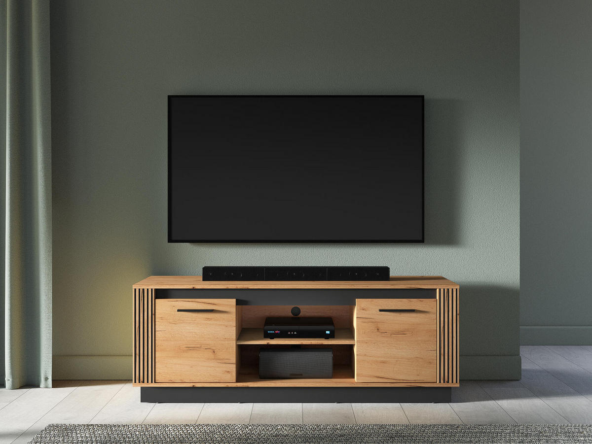 TV-LOWBOARD URSO Beige 150x40x55 cm - Beige, Holzwerkstoff (150/55/40cm) - FURNLUX