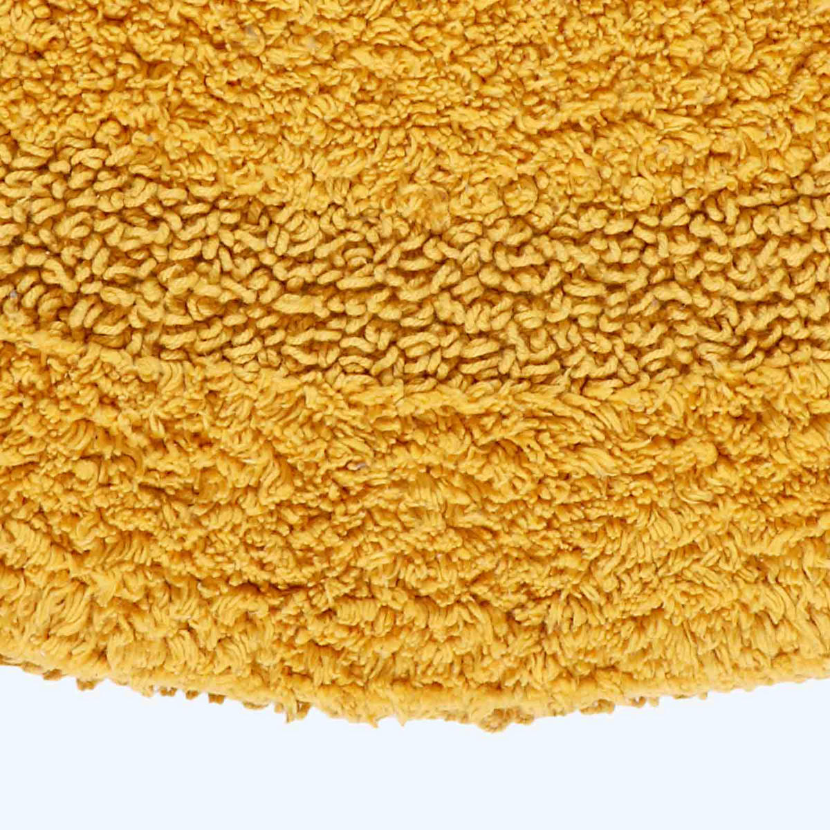 BADEMATTE 80 cm rund, 100% Baumwolle, wendbar - Gelb, Textil (80/80cm) - Homescapes