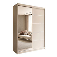 KLEIDERSCHRANK CAMARO II PLUS Kaschmir mit Spiegel 150 cm - Kaschmir, Holzwerkstoff (150/215/59cm) - Lookway
