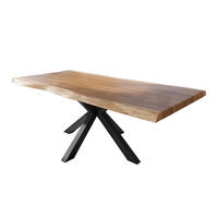 ESSTISCH TITAN - Beige/Schwarz, Holz (120/240/79cm) - SAM