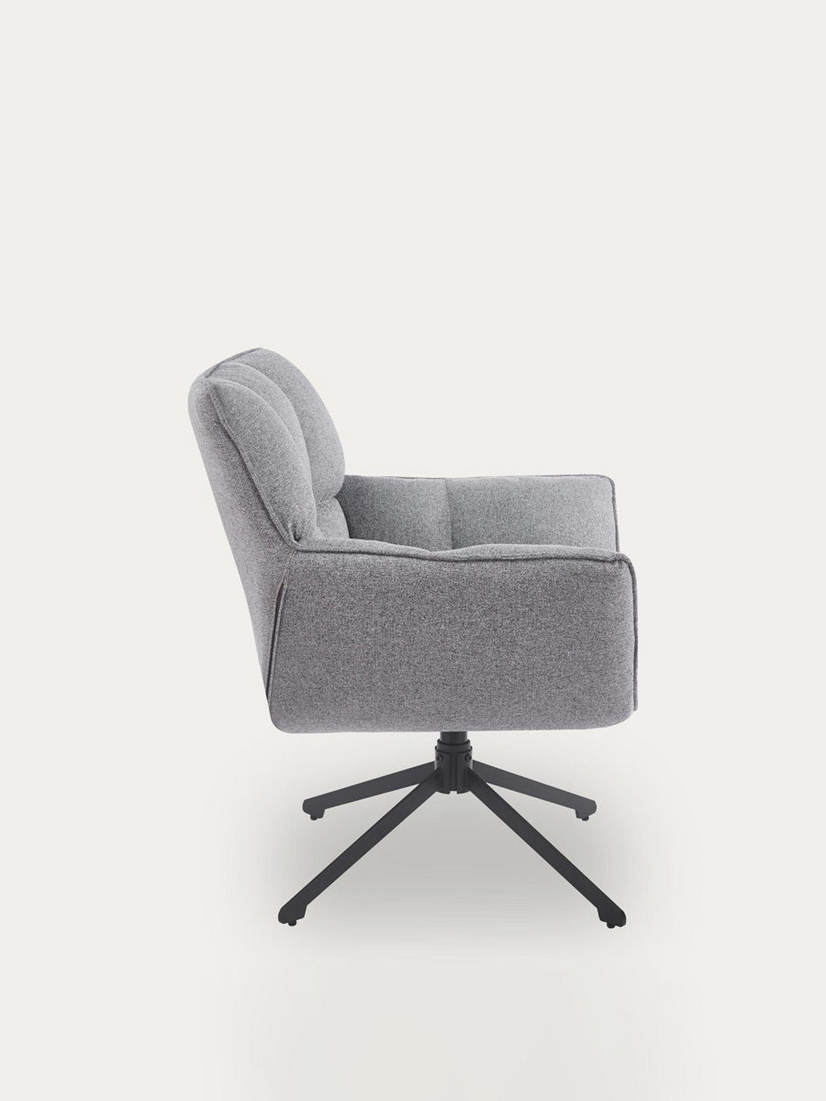 SESSEL Abyss Grau 82 cm x 92.5 cm - Grau, Textil (82/92/74cm) - Kenay Home