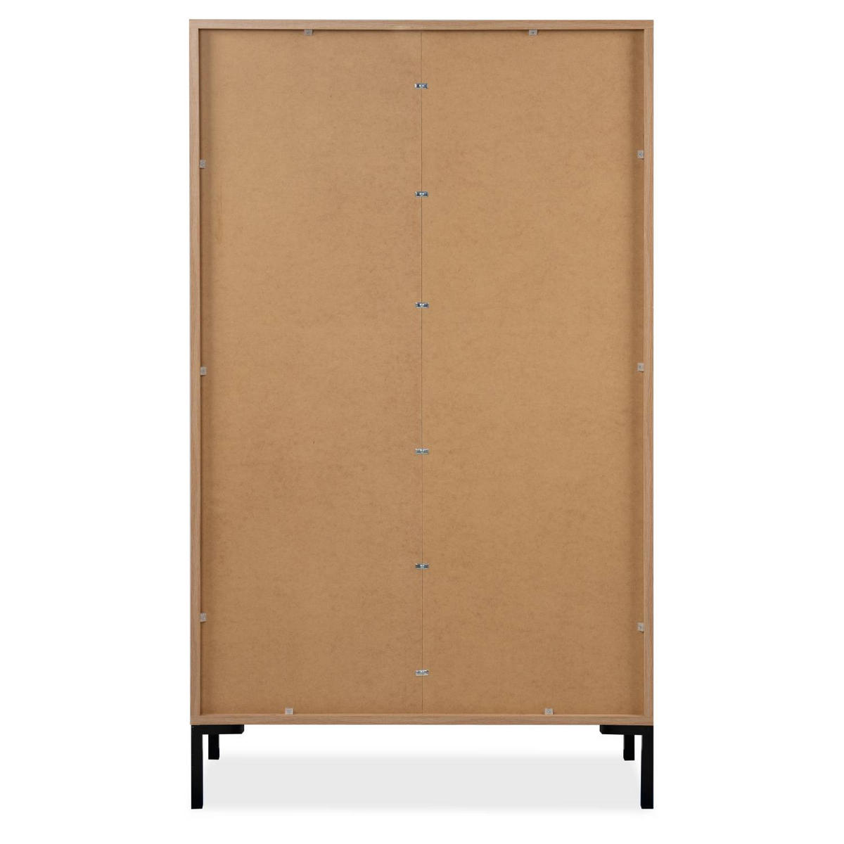 HIGHBOARD 81/139/40 cm Eiche Artisan, Metall Schwarz - Braun, Holz (81/139/40cm) - Homestyle4u