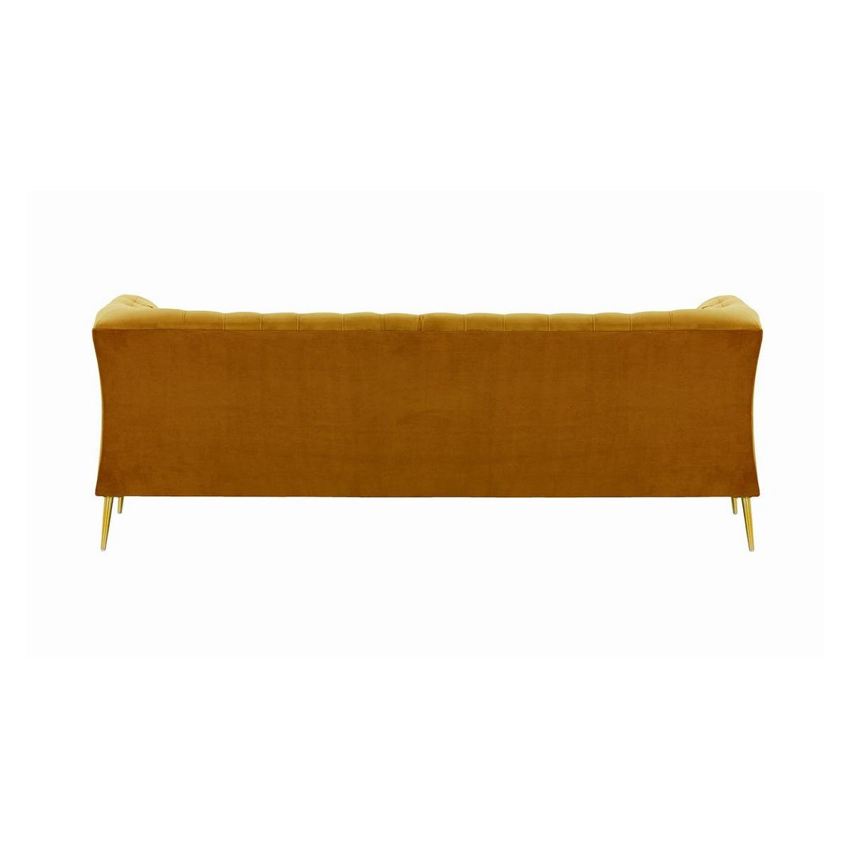 2,5-SITZER-SOFA Chesterfield Modern-Velluto 8 - Gelb, Holz/Textil (209/74/80cm)