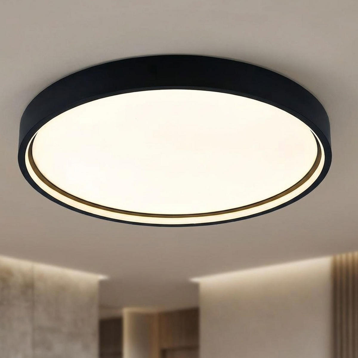 LED DECKENLEUCHTE Metall Grau - Grau, Metall (45/45/4.5cm) - Wofi