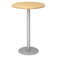 STEHTISCH rund STH 80/80/111,6 cm in Ahornfarben/Silberfarben - Silberfarben/Ahornfarben, Holzwerkstoff (80/80/111.6cm) - bümö