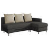 ECKSOFA Tom, Seite: Rechts - Dunkelbraun/Beige, Holz/Kunststoff (215/133cm) - MIRJAN24