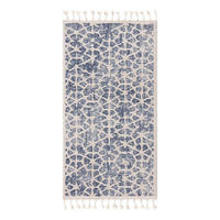 KURZFLOR-TEPPICH Art 1271 Blau 80x150 cm - Blau, Textil (80/150cm) - carpet city
