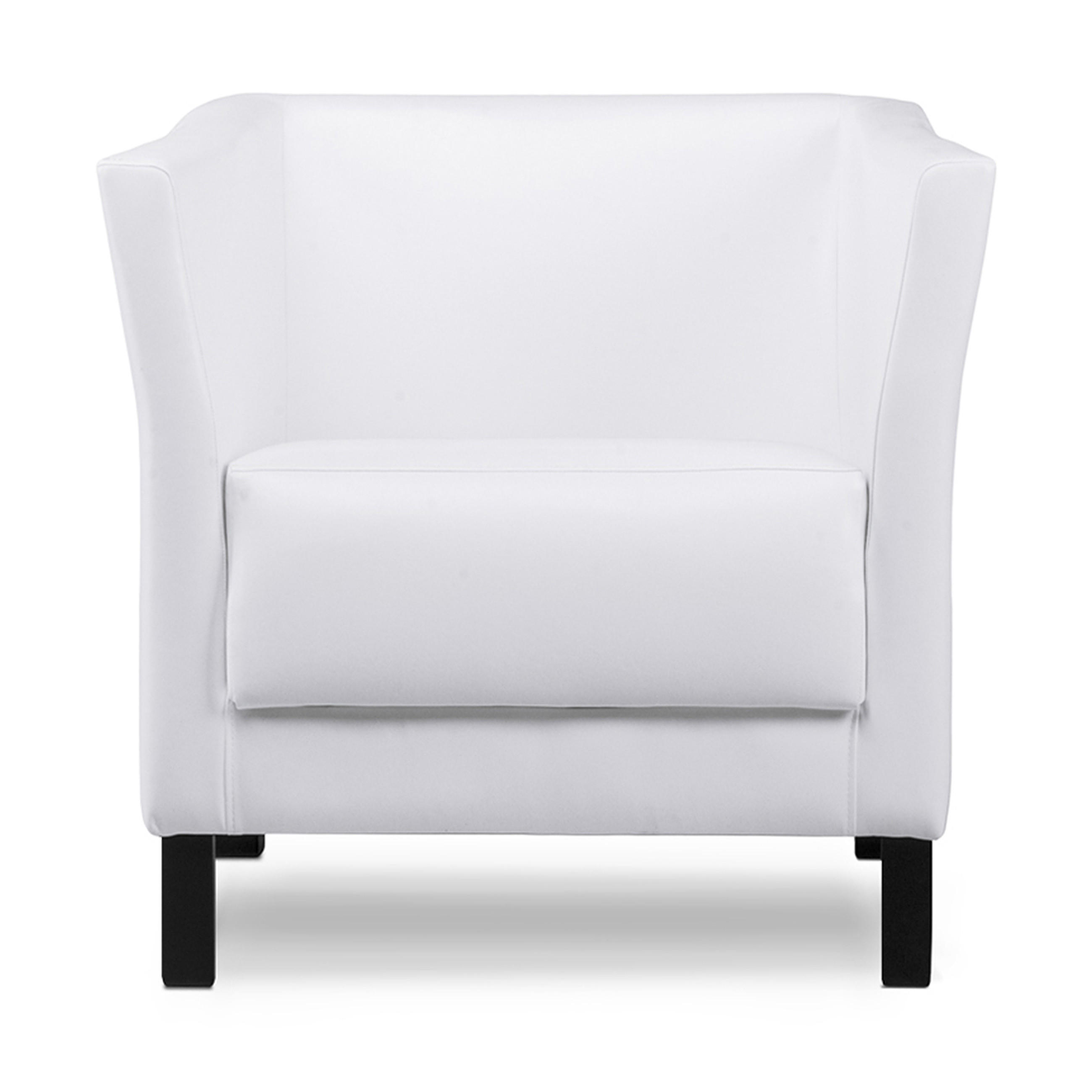 SESSEL ESPECTO Lederoptik, weiß - Schwarz/Weiß, Textil (67/71/74cm) - KONSIMO®