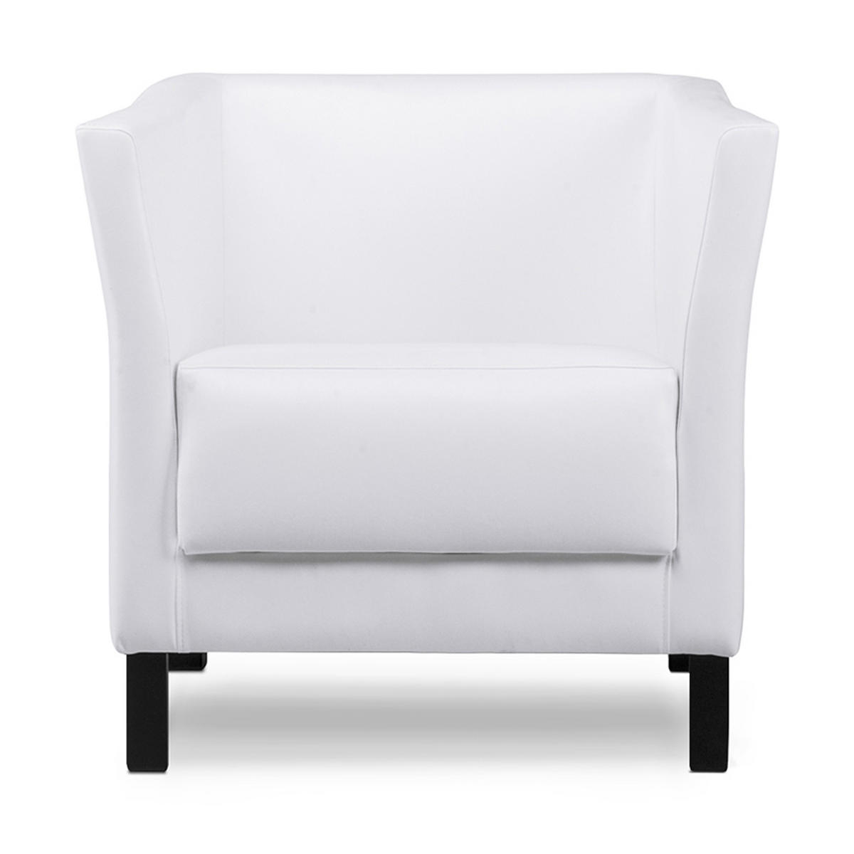 SESSEL ESPECTO Lederoptik, weiß - Schwarz/Weiß, Textil (67/71/74cm) - KONSIMO®