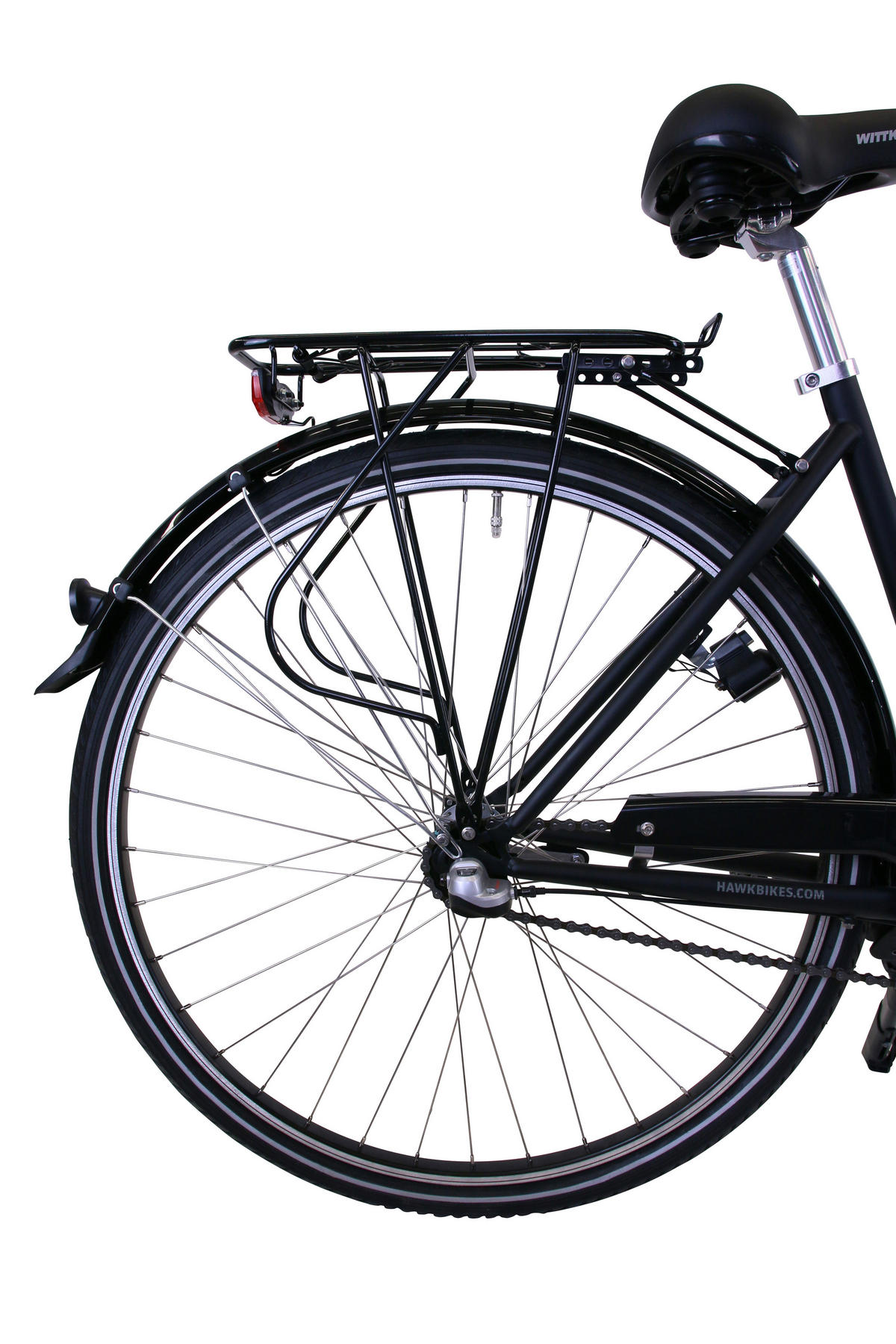 CITYBIKE City Wave Premium Black 3 Gang 26 Zoll 43cm RF - Schwarz, Metall (43cm) - Hawk Bikes