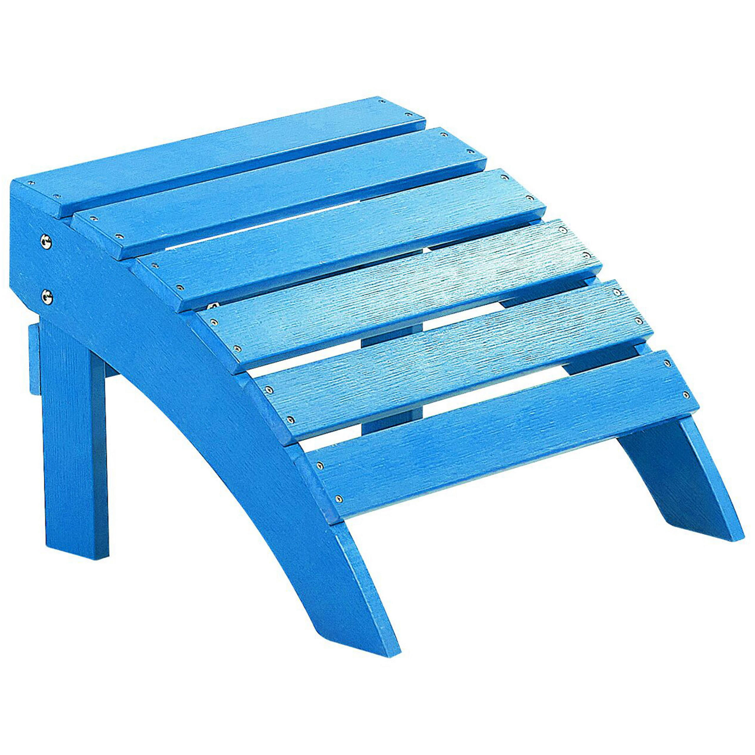 FUSSHOCKER Kunstholz blau Adirondack - Blau, Kunststoff (50/34/43cm) - Beliani