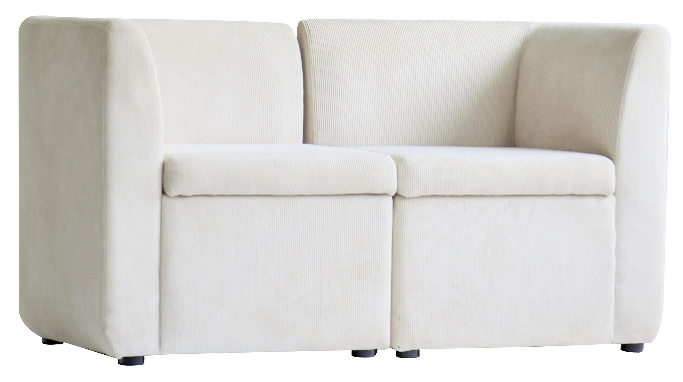 SOFA Samt Beige - Beige, Textil (120/68/60cm) - Nordlys