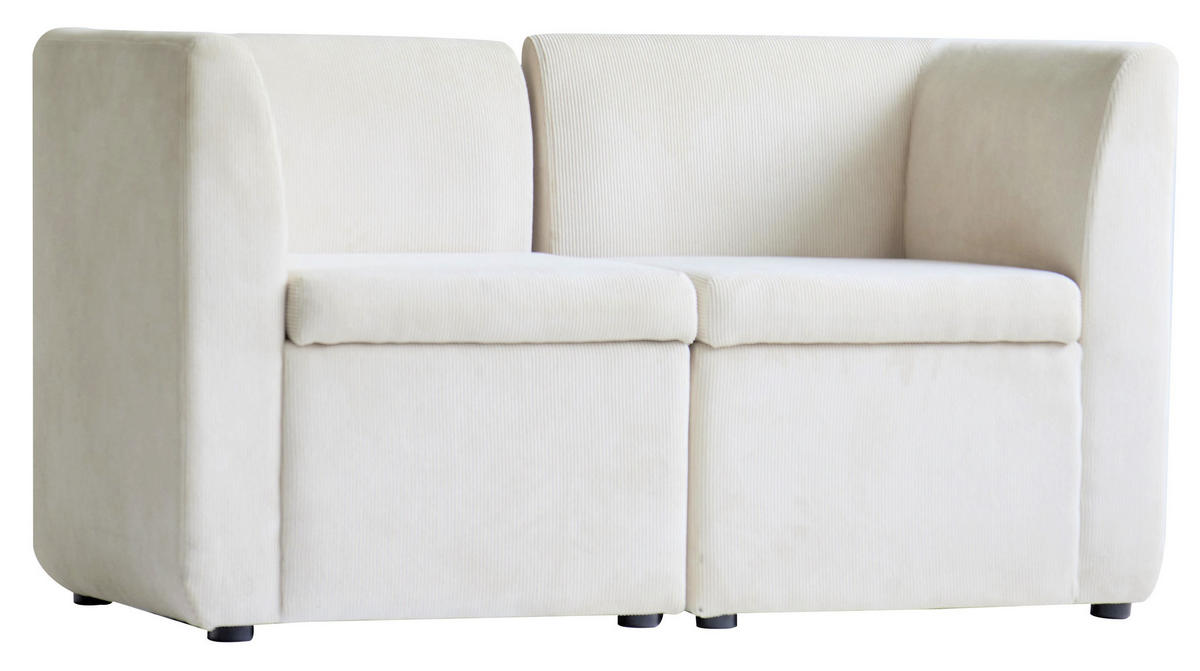 SOFA Samt Beige - Beige, Textil (120/68/60cm) - Nordlys