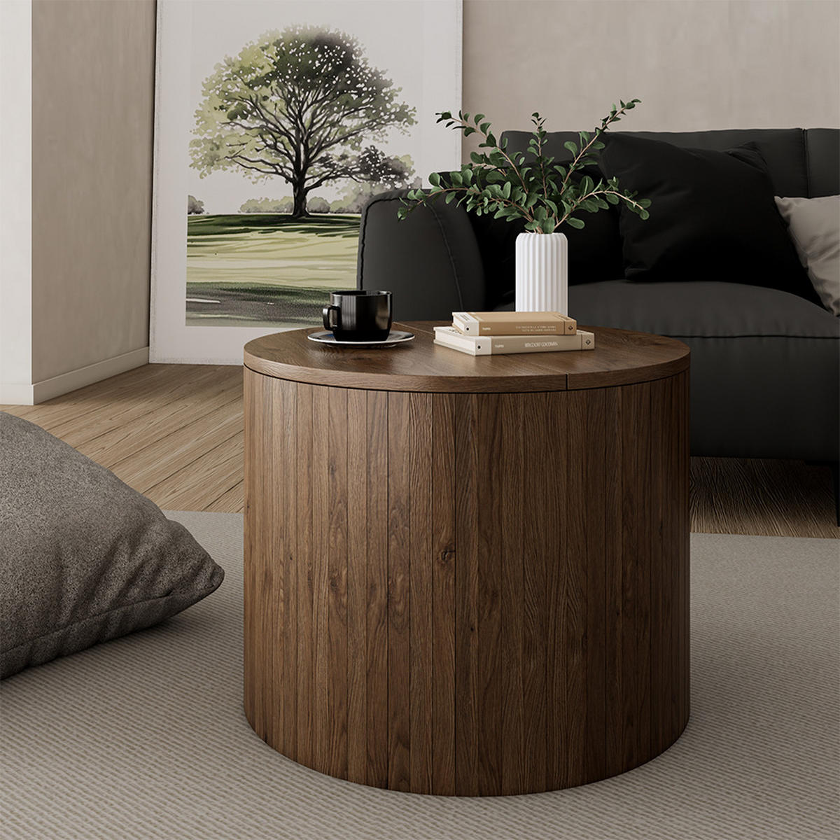 COUCHTISCH Tavilo Walnuss 48 x 48 cm - Walnussfarben, Holzwerkstoff (48/48/38cm) - Vicco