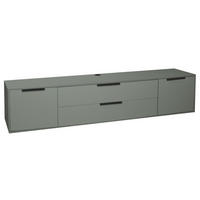 LOWBOARD Erna 216x45x47 Pinie Green matt Lack - Waldgrün, Holzwerkstoff (216/47/45cm) - 58aufmkessel