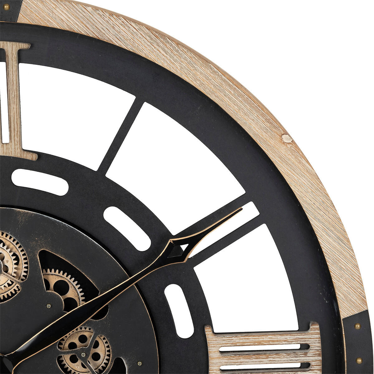 WANDUHR mit sichtbarem Mechanismus Kent 80/80/8 cm - Schwarz, Holzwerkstoff (80/8/80cm) - Atmosphera Createur d´interieur