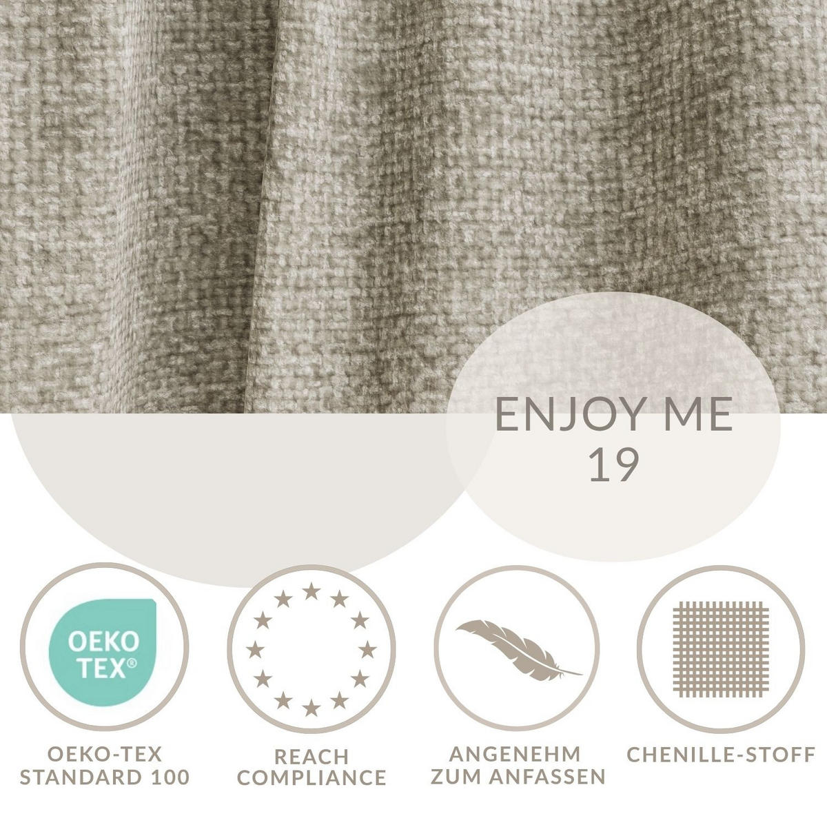 POLSTERBETT Maumere Beige 140/200 cm im Chenille-Stoff - Beige/Schwarz, Holz/Holzwerkstoff (140/200cm) - Maison de Reve