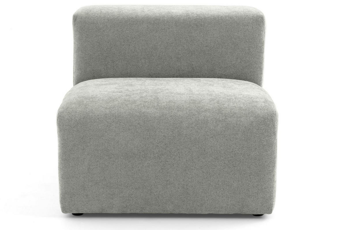 4-SITZER modulares Ecksofa HEAVEN SET 3 Links, Breite 270 cm Webstoff Grau - Schwarz/Grau, Holz/Kunststoff (245/270cm) - Muffo