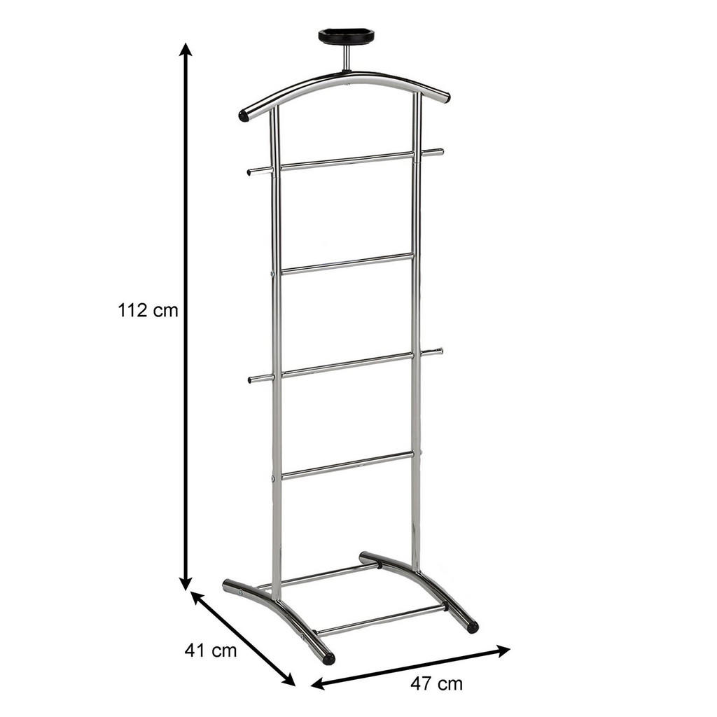 Thumbnail - Idimex Herrendiener, Chrom, Metall, Mode, 47x112x41 cm, Schlafzimmer, Herrendiener