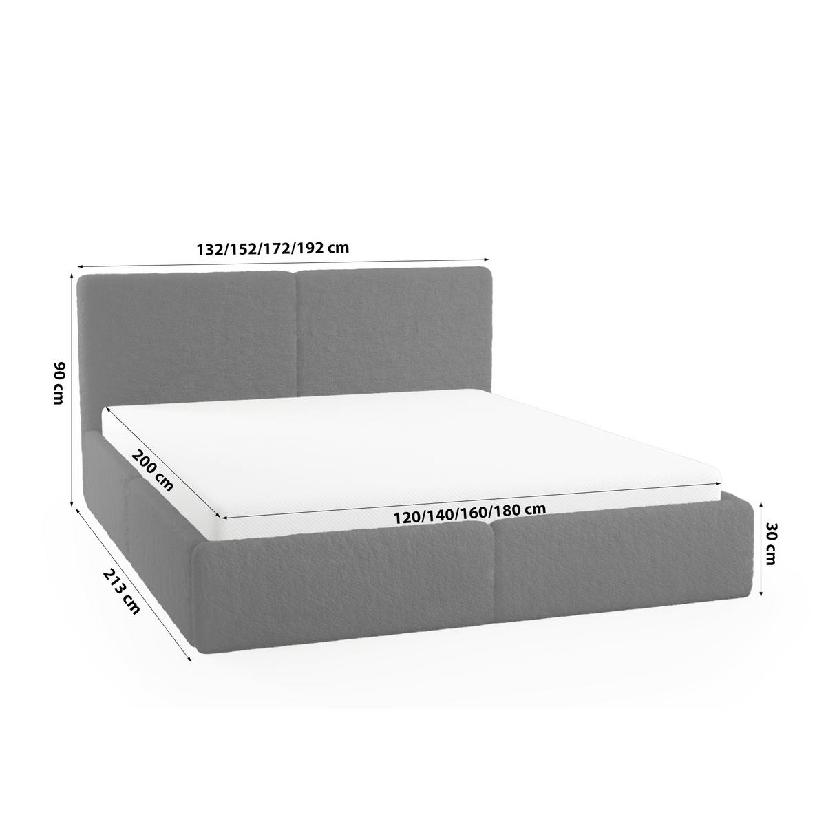 POLSTERBETT Doppelbett Sarria Slim Schwarz (Anthology 19) 160x200 cm - Schwarz, Textil (160/200cm) - Meblito