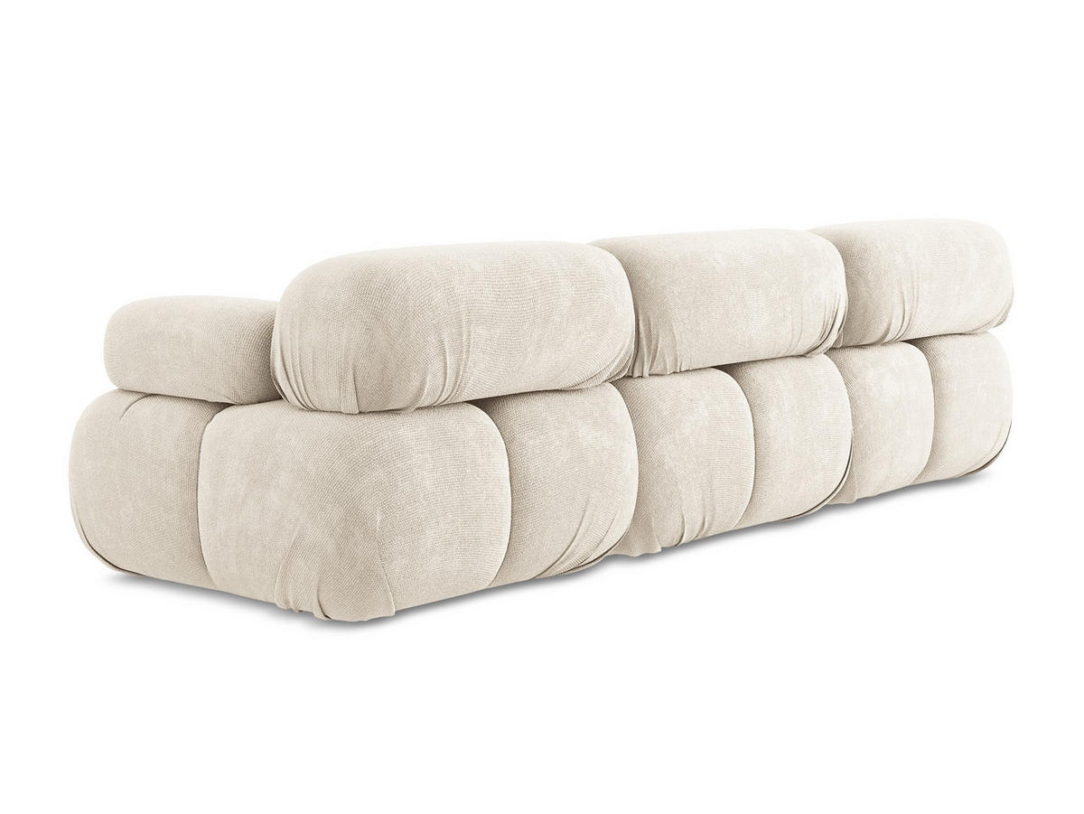 3-SITZER SOFA Chenille Stoff Beige - Beige/Creme, Kunststoff/Textil (285/70/96cm) - Makamii