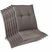 NIEDERLEHNERAUFLAGE Highlux HL 105x50x7cm Taupe (6tlg) - Taupe, Textil (50/7/105cm) - Beautissu 