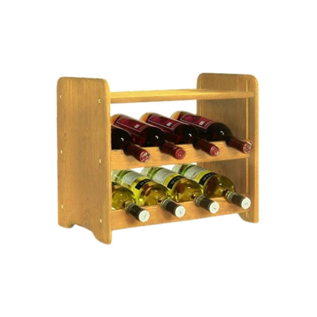 WEINREGAL Pinotwine C 36x44x26,5 cm 8 Flaschen Massives Kiefernholz Rotbraun Geölt - Rotbraun, Holz (44/36/26.5cm) - PROREGAL