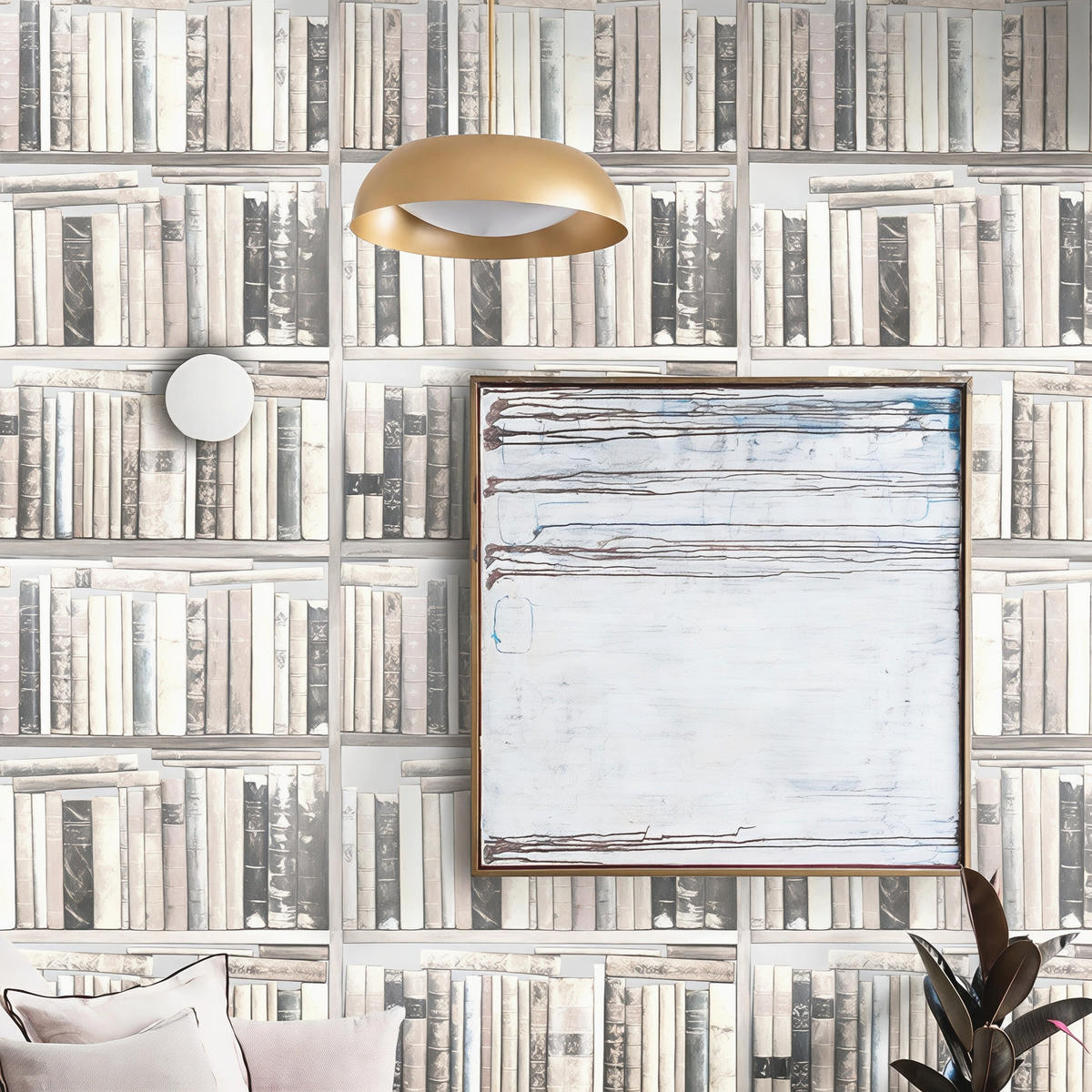 TAPETE Bücher aus echtem Papier, 200x280cm, 8 Bögen - Weiß, Papier (200/280cm) - WALLPAPERS4BEGINNERS