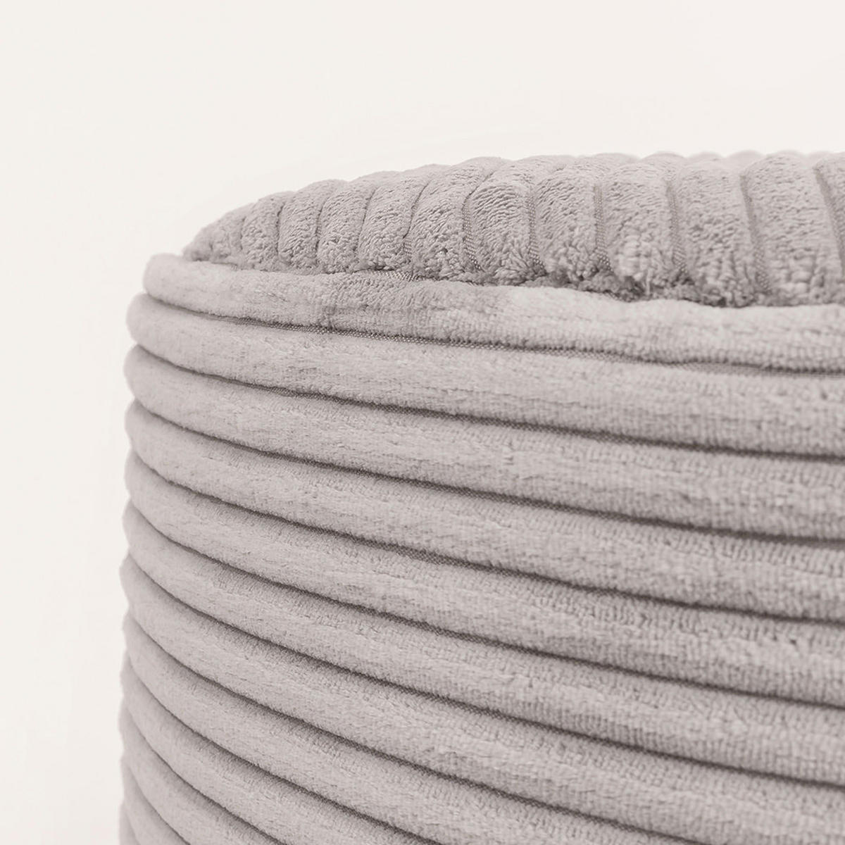 SITZPOUF Rund Milano - Grau, Textil (55/35/55cm) - icon