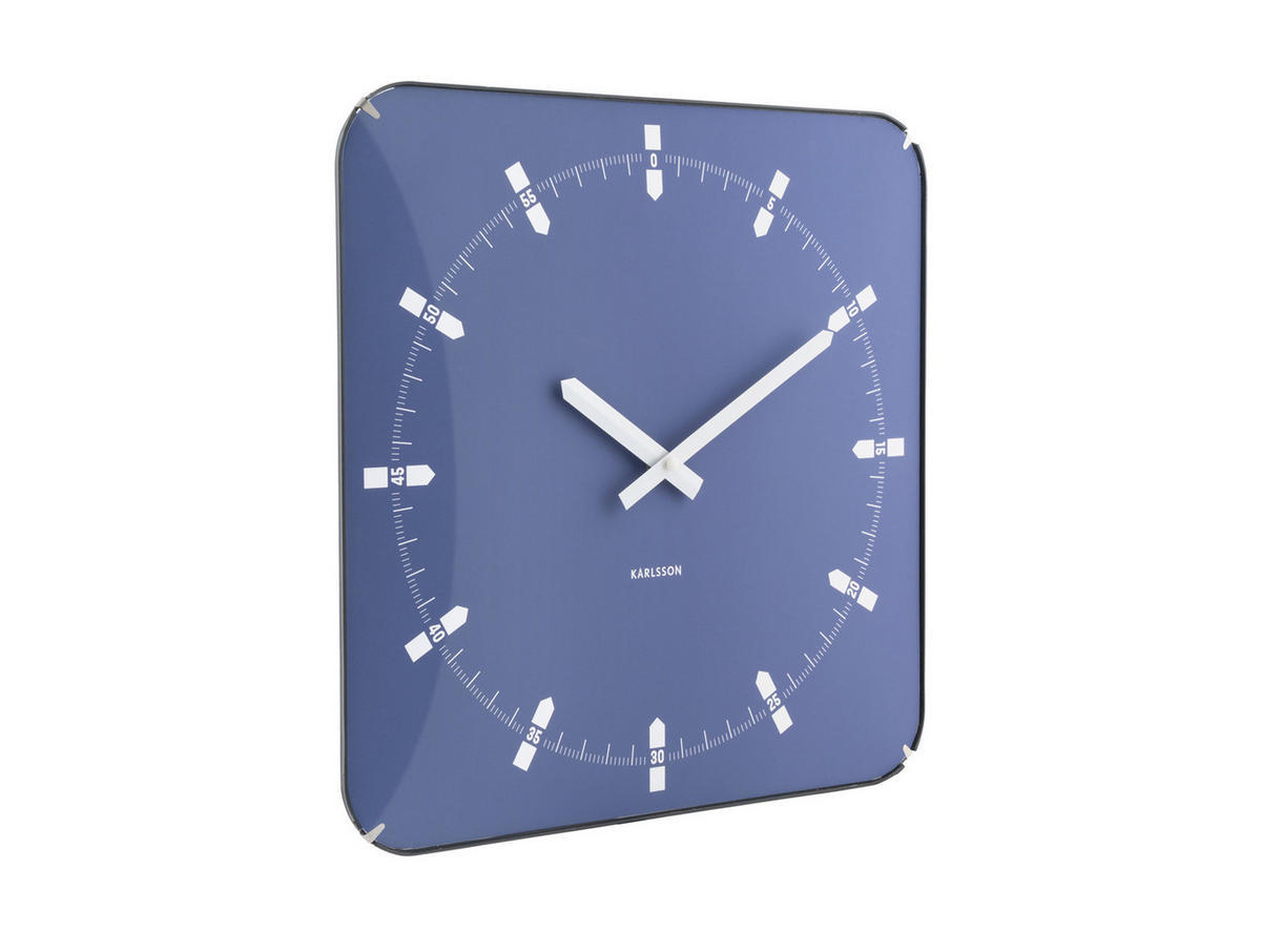 WANDUHR Sucinto Dome Blau 4.5/35/35 cm - Blau, Kunststoff (35/35/4.5cm) - Karlsson