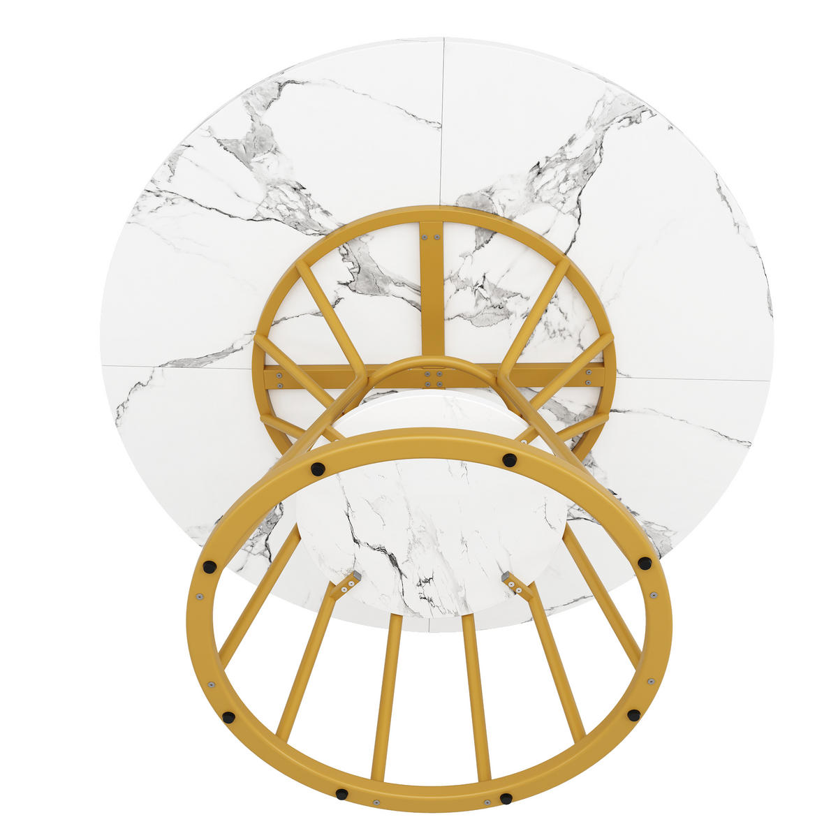 ESSTISCH Goldfarben 100/100/76 cm - Goldfarben, Holz (100/100/76cm) - PANGIVO