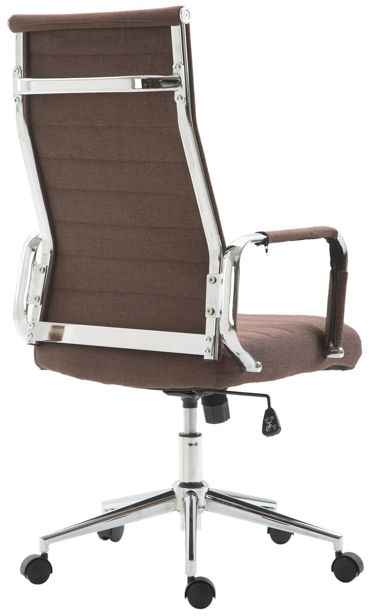 DREHSTUHL Stoff braun - Chromfarben/Braun, Textil/Metall (58/105/66cm) - CLP
