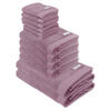 HANDTUCH-SET Color Bath, 12-tlg. Mauve 100% Baumwolle - Mauve, Naturmaterialien (60/120cm) - Tom Tailor